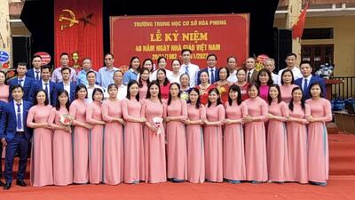 Trường THCS Hoà Phong kỉ niệm 40 năm ngày Nhà giáo Việt Nam (20/11/1982 - 20/11/2022)